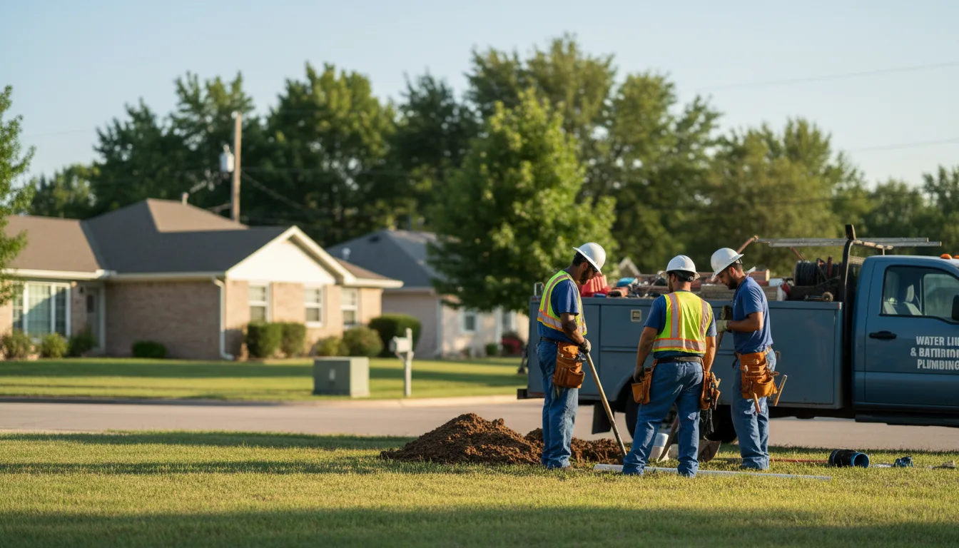 Residential water line and bathroom plumbing service in Mount Pleasant, TN